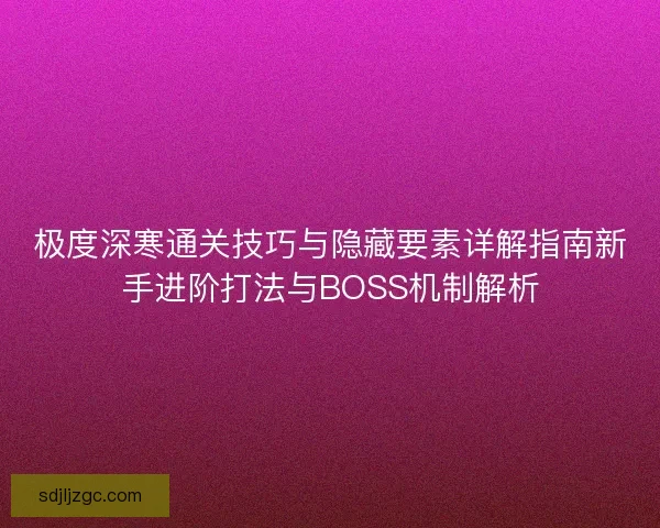 极度深寒通关技巧与隐藏要素详解指南新手进阶打法与BOSS机制解析